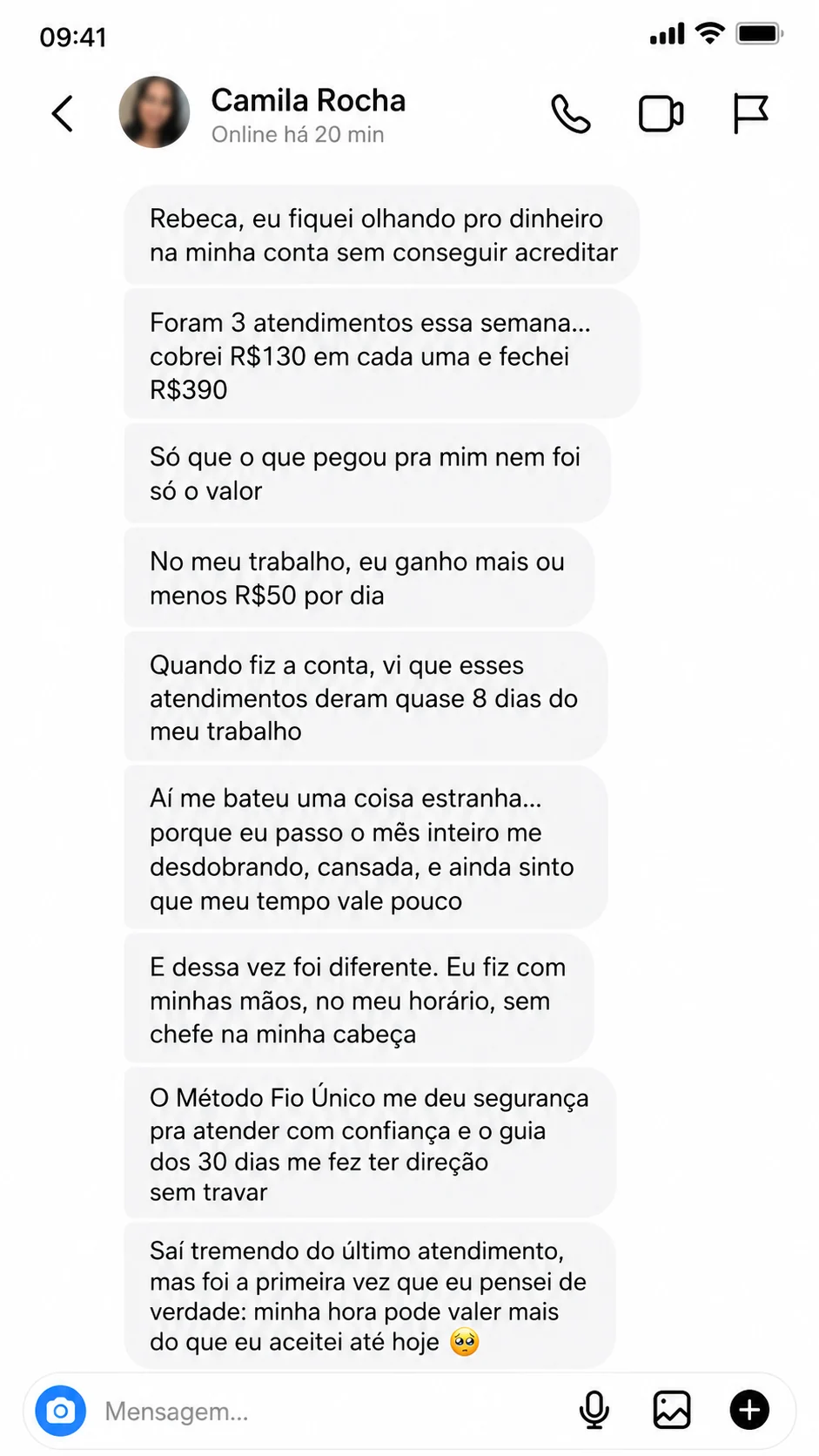 Depoimento de Camila Rocha